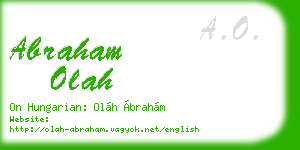 abraham olah business card
